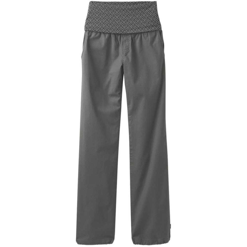 PrAna Sidra Gravel Compass Gray Jersey Yoga Waistband Pull On Pant Womens Size L